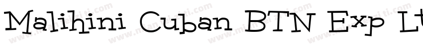 Malihini Cuban BTN Exp Lt字体转换